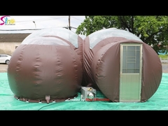 4m dome clear top resort glamping bubble tent hotel with steel frame tunnel N aluminium door