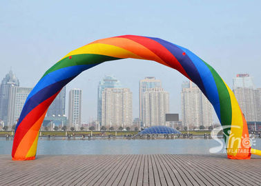 Outdoor beautiful rainbow advertising inflatable arch for event parties or ceremonies