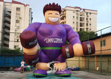 Outdoor 16' high giant anytime fitness inflatable muscle man for fitness clubs or GYM outdoor promotion