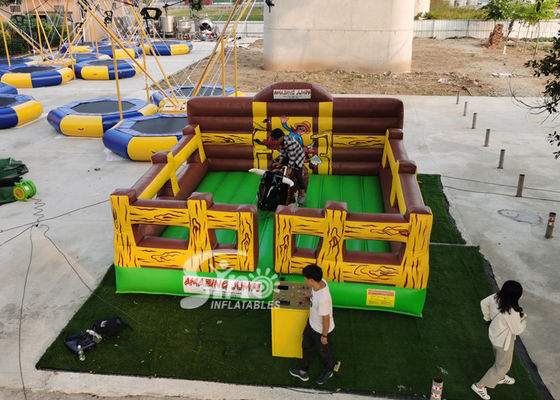 Party Carnival Rodeo Inflatable Mechanical Bull Ride With Control Panel for Kids N adults interactive fun