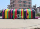 13x6m Rainbow Stone Hop Inflatable Obstacle Course Race For Inflatable 5K Or Mud Run