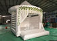 5x4 Inflatable Wedding White Bouncy Castle With Flower Decoration For Wedding Parties Or Events