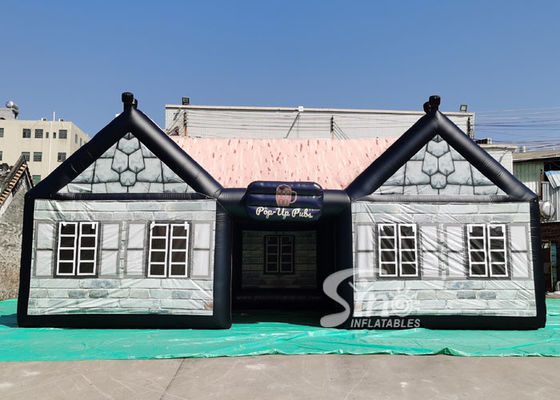 বিক্রির জন্য সম্পূর্ণ ডিজিটাল প্রিন্টিং সহ 11x6m কাস্টম গেইন্ট আউটডোর পপ আপ আইরিশ ইনফ্ল্যাটেবল পাব তাঁবু