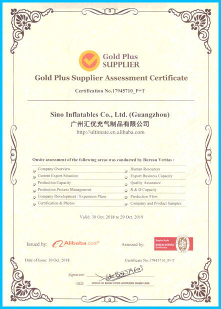 চীন Sino Inflatables Co., Ltd. (Guangzhou) সার্টিফিকেশন